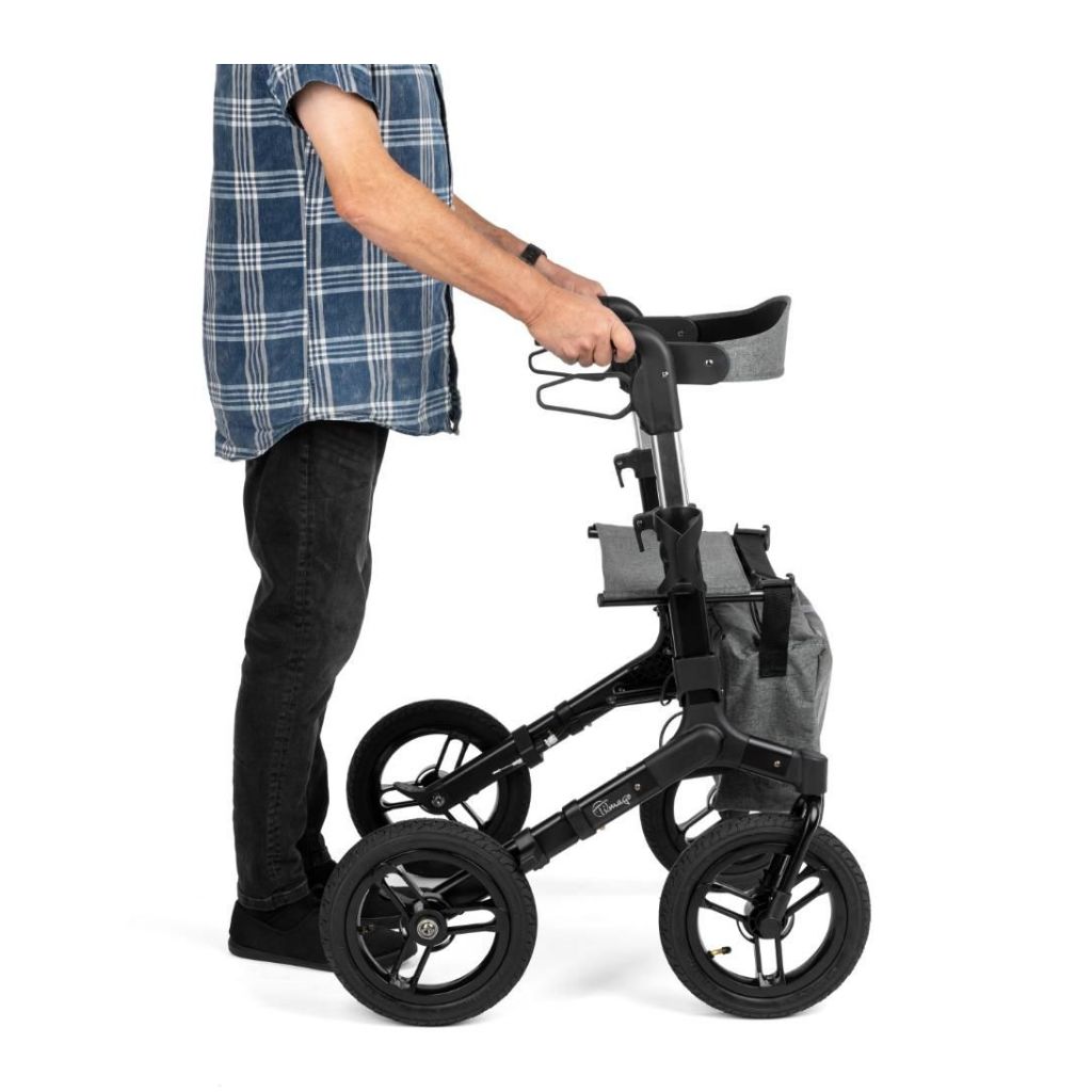 RANGER AIR BLACK Rollator mit Luftreifen | TIMAGO