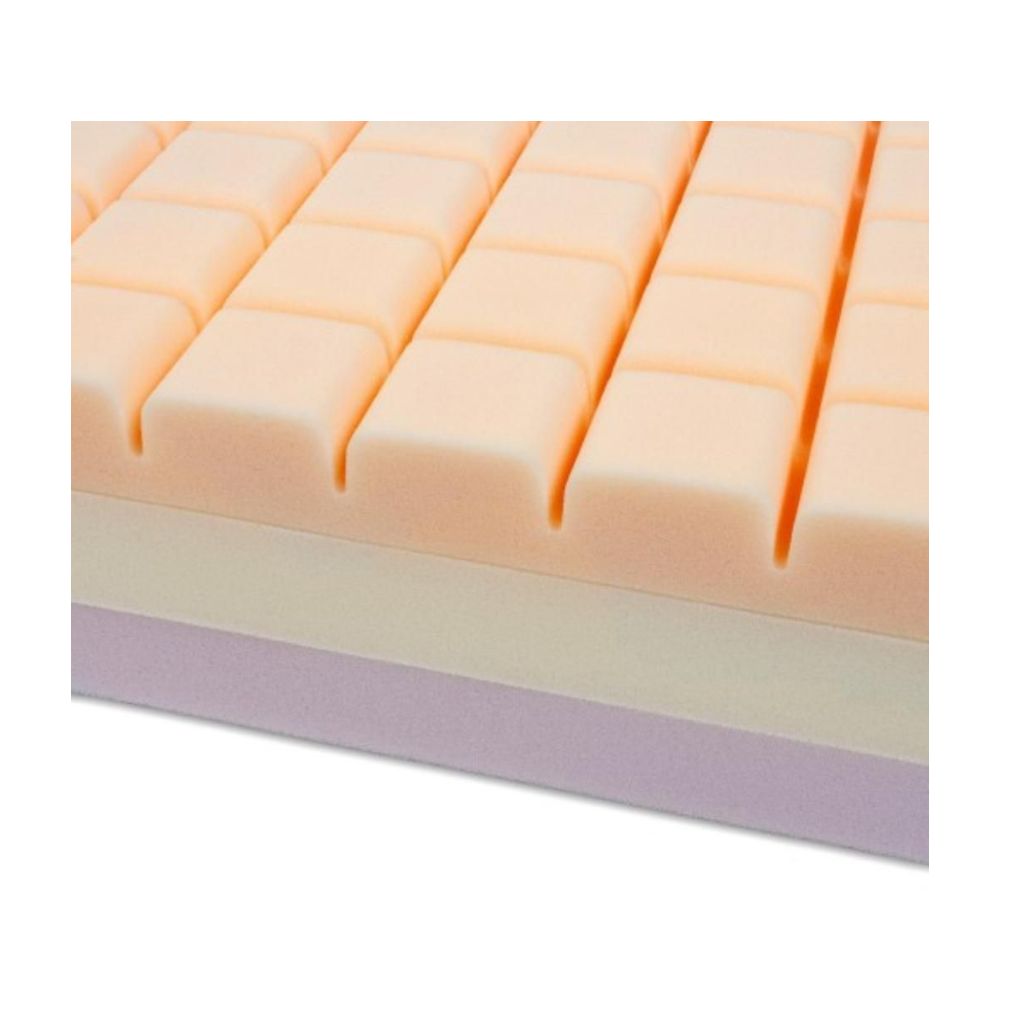 LUKSUS 3 - 3-lagige druckentlastende Matratze mit wasserdichtem Bezug - 200 X 90 X 15