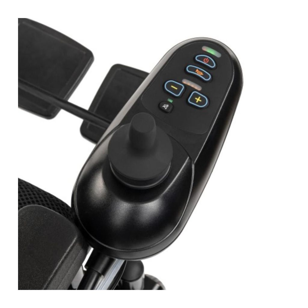 ELECTRIC TIM Elektrorollstuhl inkl. Joystick für Begleitperson | Große Hinterräder
