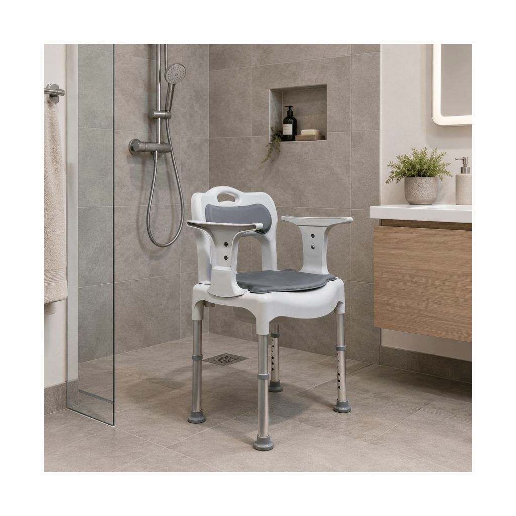 Freistehende Toilette - und Duschstuhl