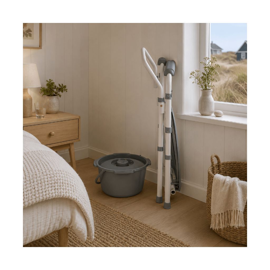 Faltbarer Toilettenstuhl / Bettpfannenstuhl | Schnellverschluss