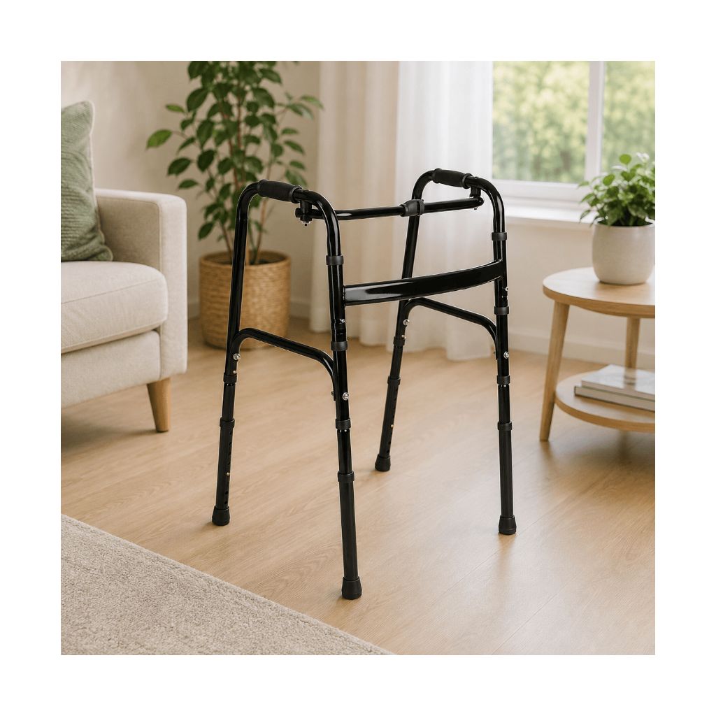 FOLDY | Klappbares Gehgestell | 136 kg | Gefaltet 52 × 13 × 50 cm
