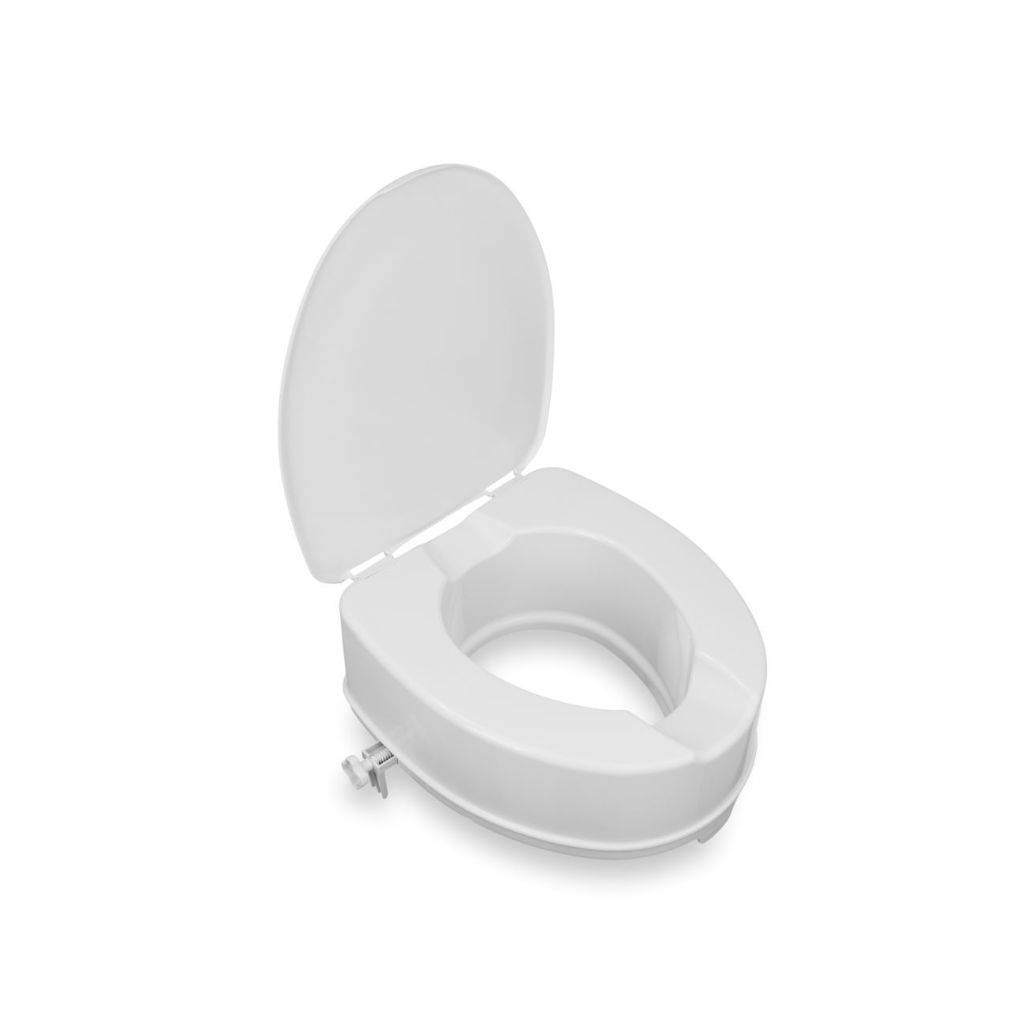 Einfache Toilettensitzerhöhung mit Deckel