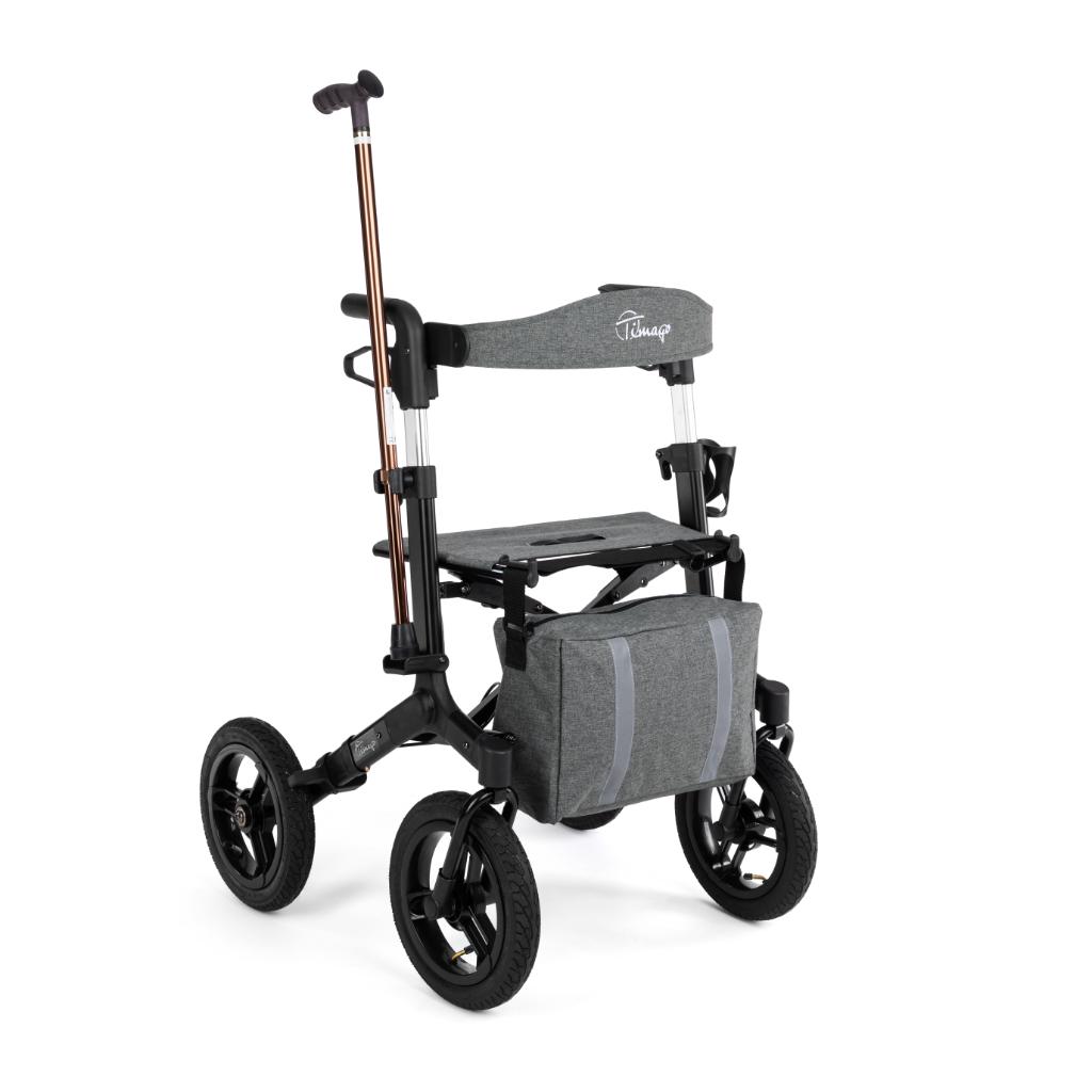 RANGER AIR BLACK Rollator mit Luftreifen | TIMAGO
