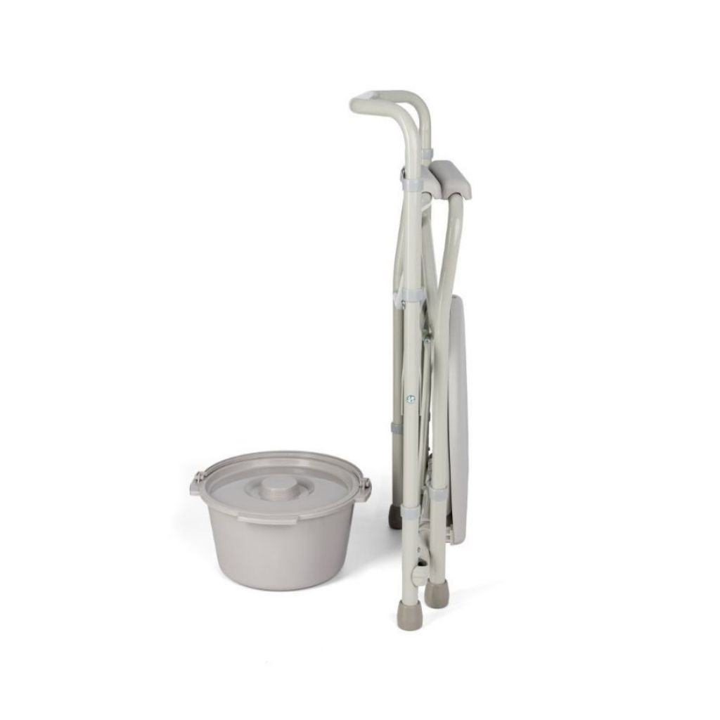Einfacher faltbarer Toilettenstuhl / Bettpfanne