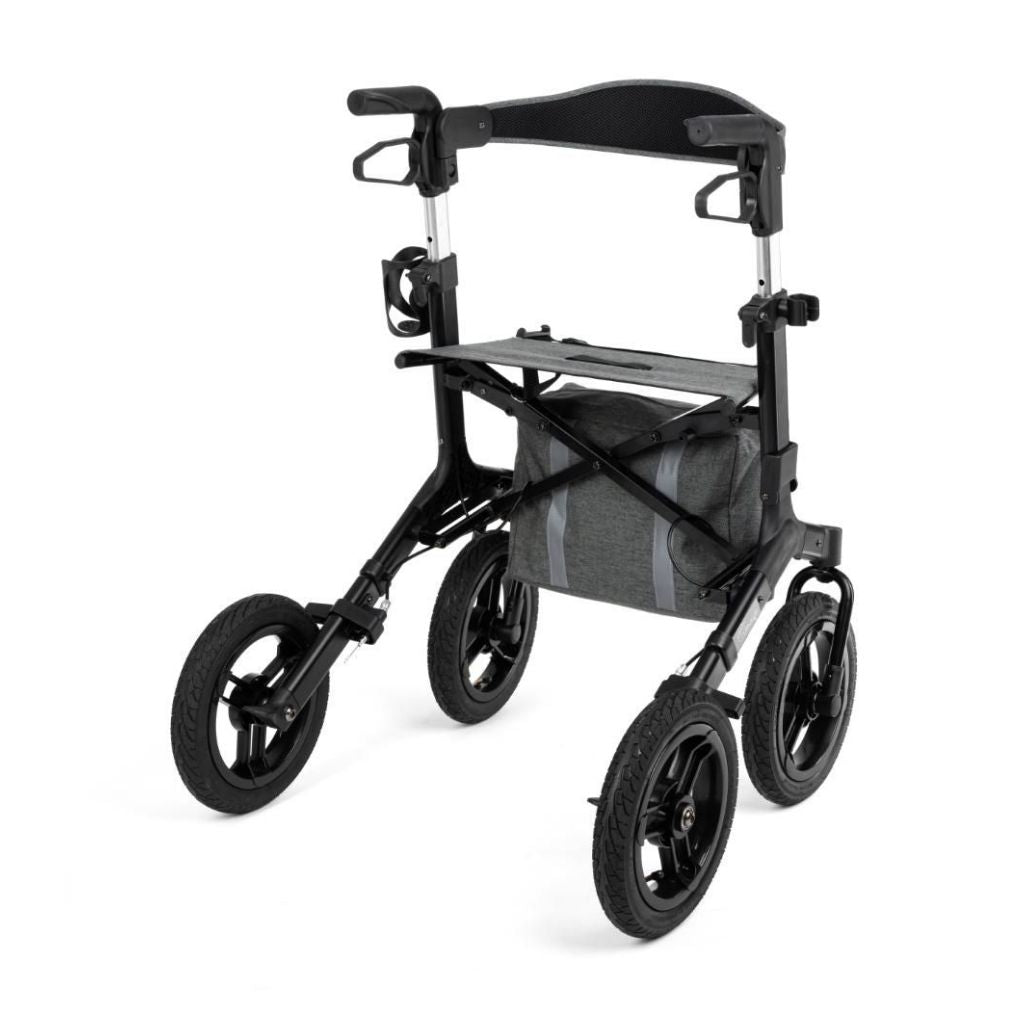 RANGER AIR BLACK Rollator mit Luftreifen | TIMAGO