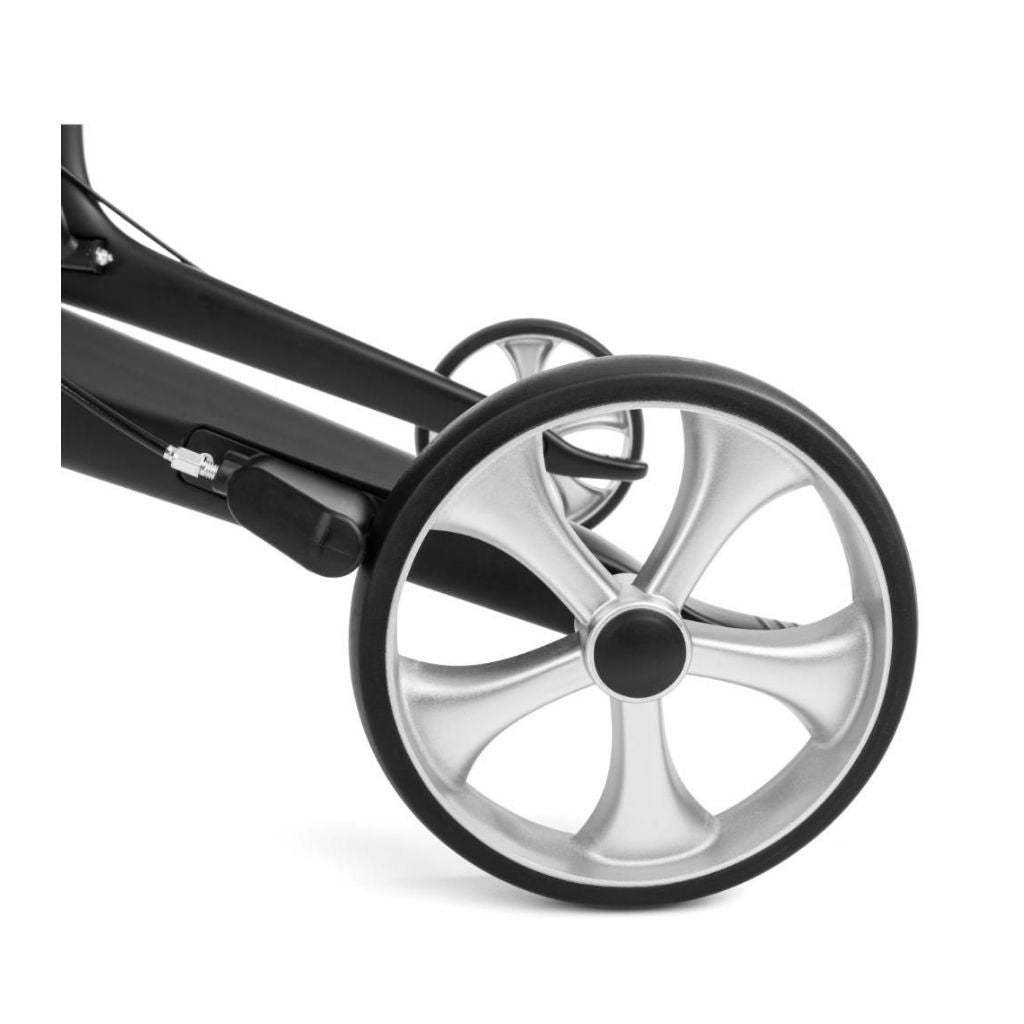 FUTURO BLACK | Carbon-Rollator 5,3 kg | Weiche Räder