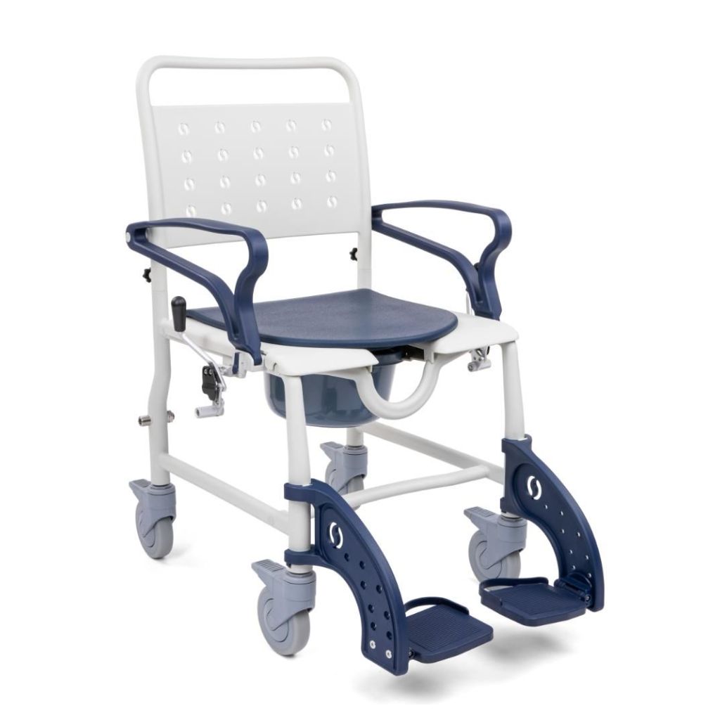 SANI TIM | 4 in 1 | Rollstuhl, Transportstuhl, Toilettenstuhl und Badestuhl