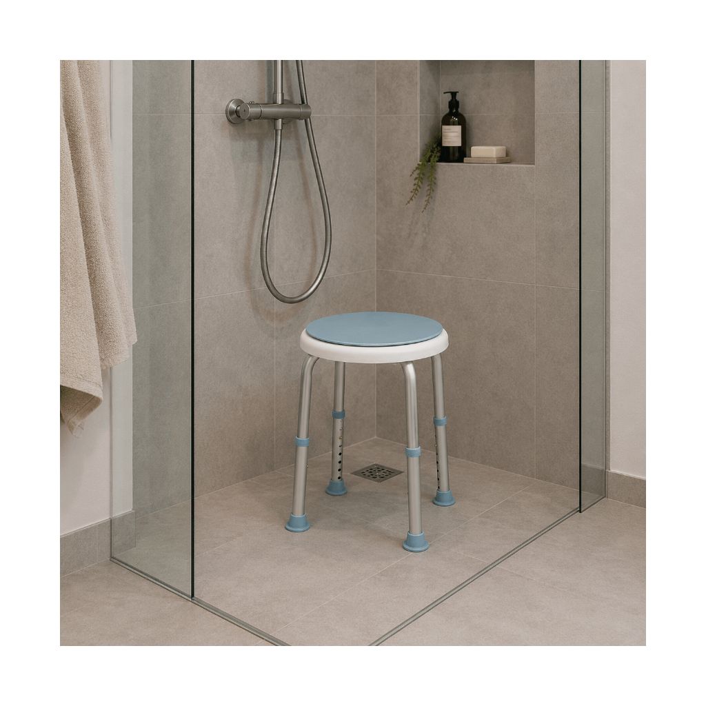 Badehocker - rund mit Drehkissen