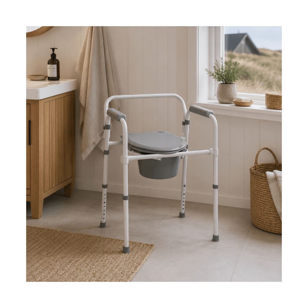 Klappbarer Toilettenstuhl / Beckenstuhl | Schnellverschluss