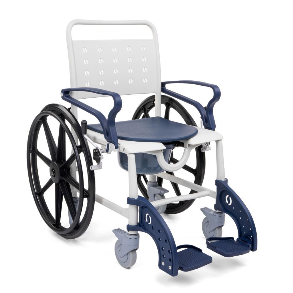 SANI TIM | 4-in-1 | Rollstuhl-, Transport-, Toiletten- und Duschstuhl